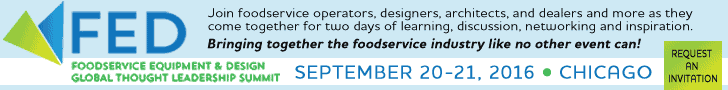Foodservice Equipment and Design Global Thought Leadership Summit: September 20-21, 2016, Chicago. Join Industry operators, designers, architects, and dealersand more as they come together for two days of learning, discussion, networking and inspiration. Request an invitation.