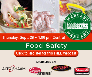 Food Safety Webcast. Thursday, September 28, 1:PM Central. Click to register for this FREE webcast.