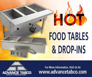 Advance Tabco HOT Food tables and Drop-Ins. Visit our website to find out more.