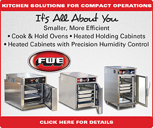 FWE: Kitchen solutions for compact operations. It's all about you. Smaller, more efficient. Cook and Hold Ovens, Heated Holding Cabinets, Heated Cabinets with Precision Humidity Control.