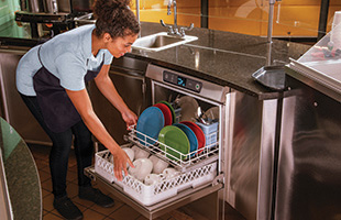 Hobart two-level dishwasher