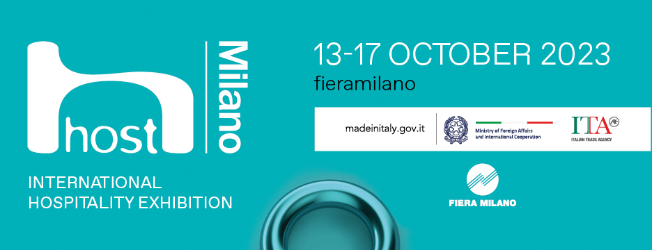 host Milano International Hospitality Exhibition. October 13-17, 2023. fiermilano, Italy. Get your Ticket.