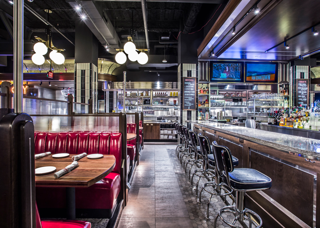 Diners can view the expediting station at Cap City Fine Diner and Bar in Dublin, Ohio.