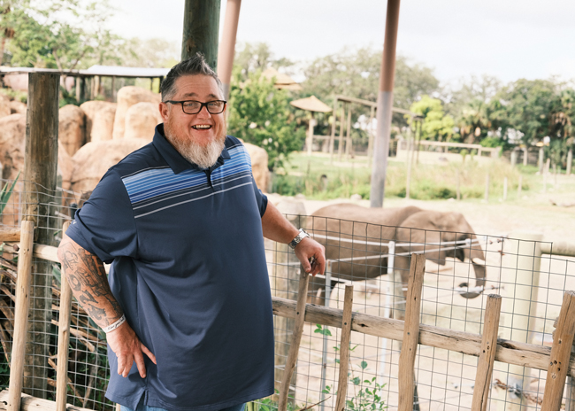 While Scott Hall works with ZooTampa at Lowry Park in Tampa, Fla., on traditional foodservice equipment and supplies orders for consumer-related food items, he also accommodates animal-related foodservice needs. That includes custom-fabricated feeding troughs for elephants, custom tables lower to the ground for Galapagos Giant Tortoises, and more. “We fill in wherever needed,” he says.