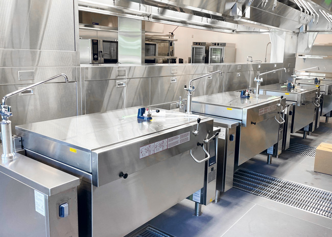 Successful commissary design relies on proper flow for speed and efficiency.  Photo courtesy of NGAssociates Foodservice Consultants