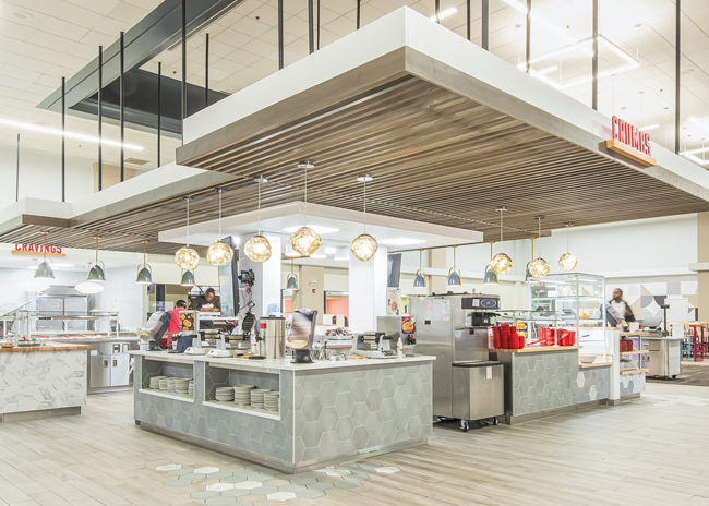 Crumbs features bagels and other baked goods made in-house daily. The station also contains toasters, waffle makers and a soft-serve ice cream machine. 