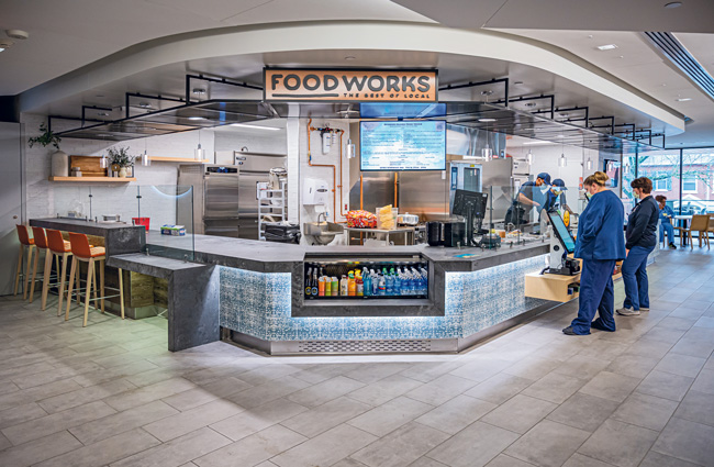 Local restaurants use Foodworks, which contains a full array of cooking equipment, to prepare and display their menus.