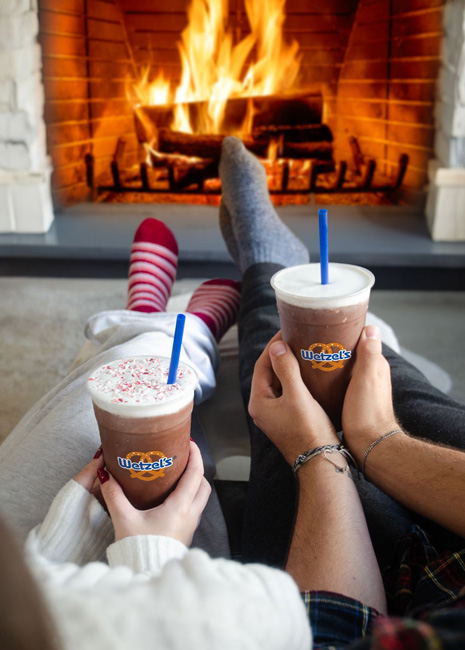 Late last year, Wetzel’s Pretzels partnered with chocolate manufacturer Ghirardelli to add a frozen hot chocolate to its beverage menu as a LTO. A peppermint frozen hot chocolate was also available.