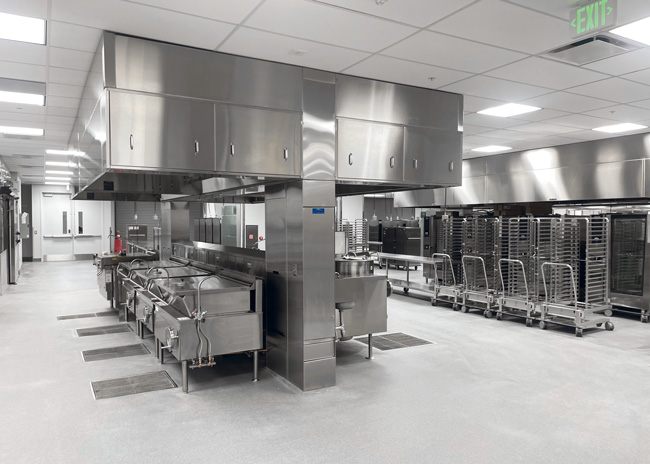 Back-to-back cooklines with a Utility Distribution System facilitate easy access  for staff at  the Colorado  Convention Center.