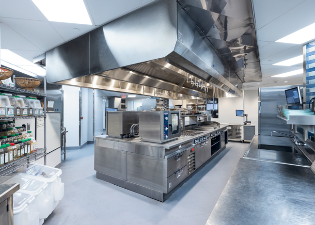 A cooking suite supports menu item production.