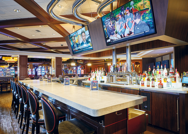 Conversion of existing spaces often bring thorny infrastructure challenges. Clevenger Associates  successfully married  function with decoration  to deliver an on-brand  casino restaurant in Dubuque, Iowa.