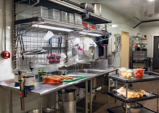 A new bright, organized workstation includes everything prep staff need in one place.