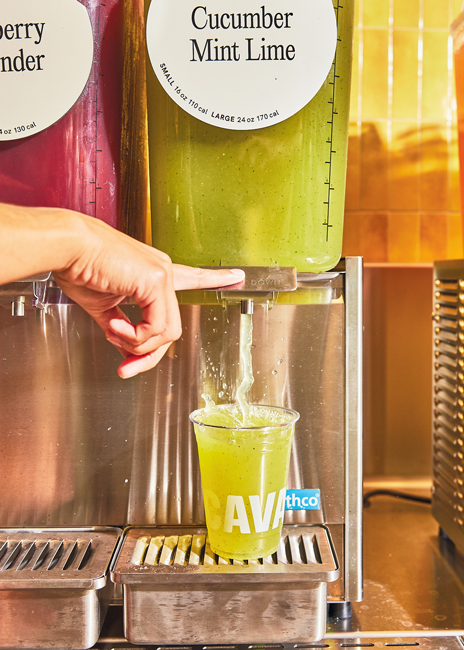  Fast-casual CAVA supports guests who want to make their own creative beverage blend from its beverage offerings.