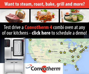 Convotherm: Want to steam, roast, bake, grill and more? Test drive a Convotherm 4 combi oven at any of our kitchens. CLICK HERE to scedule a demo!