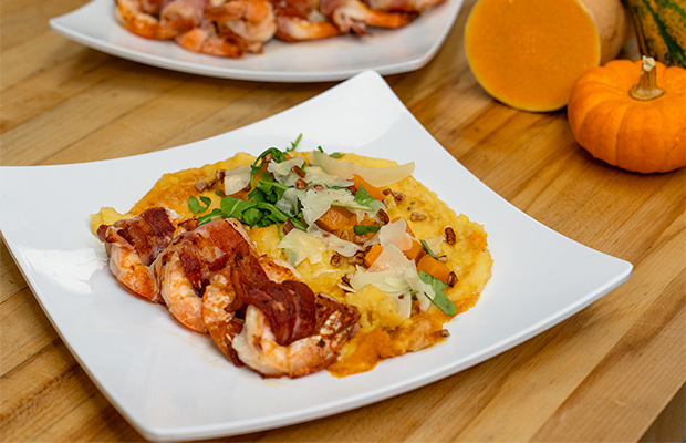 AccuTemp's Applewood Smoked Bacon-Wrapped Jumbo Shrimp Recipe.