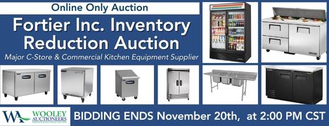 Frontier, Inc. Inventory Reduction Auction. Online only. Bidding ends November 20th at 2:00PM CST. Major C-Store and commercial kitchen equipment supplier. Find out more.