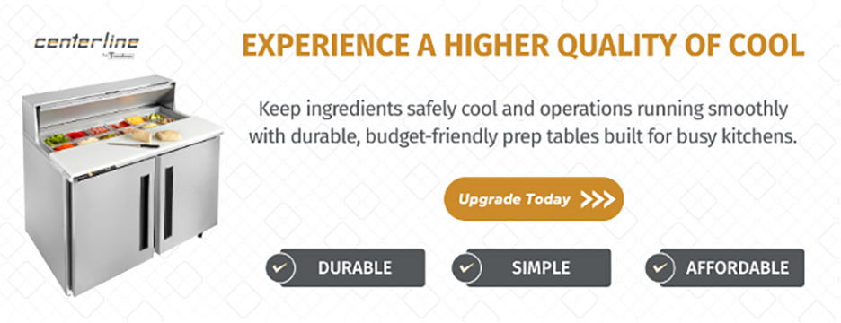 Simply Designed, Backed by Traulsen Performance. Centerline Prep Tables maximize performance in tight spaces- offering flexible configurations, reliable cooling, and streamlined prep. Do more with less while keeping ingredients fresh and workflow smooth. Your guide to space-smart, efficiency-driven refrigeration starts here.