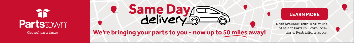 Partstown Same day delivery up to 50 miles away -> Learn More