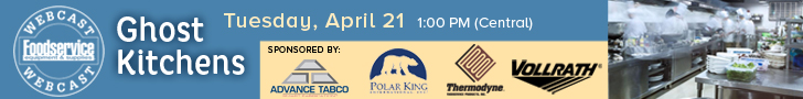 Ghost Kitchens Webcast. Tuesday, April 21, 1:00 PM Central. Click to register for this FREE webcast.