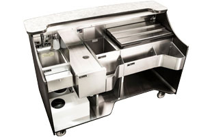 Perlick Mobile Bar with Sink