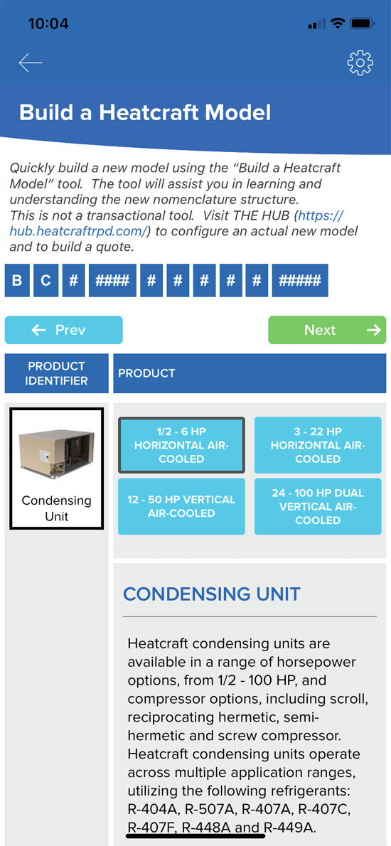 The Heatcraft Cross-Reference app puts a set of tools in the palm of your hand.