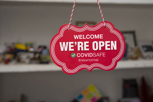 Sign: Welcome, We're Open