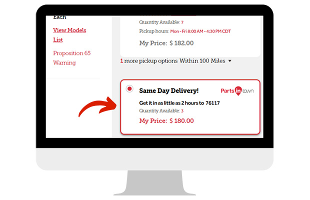 PartsTown Same Day Delivery Screenshot 