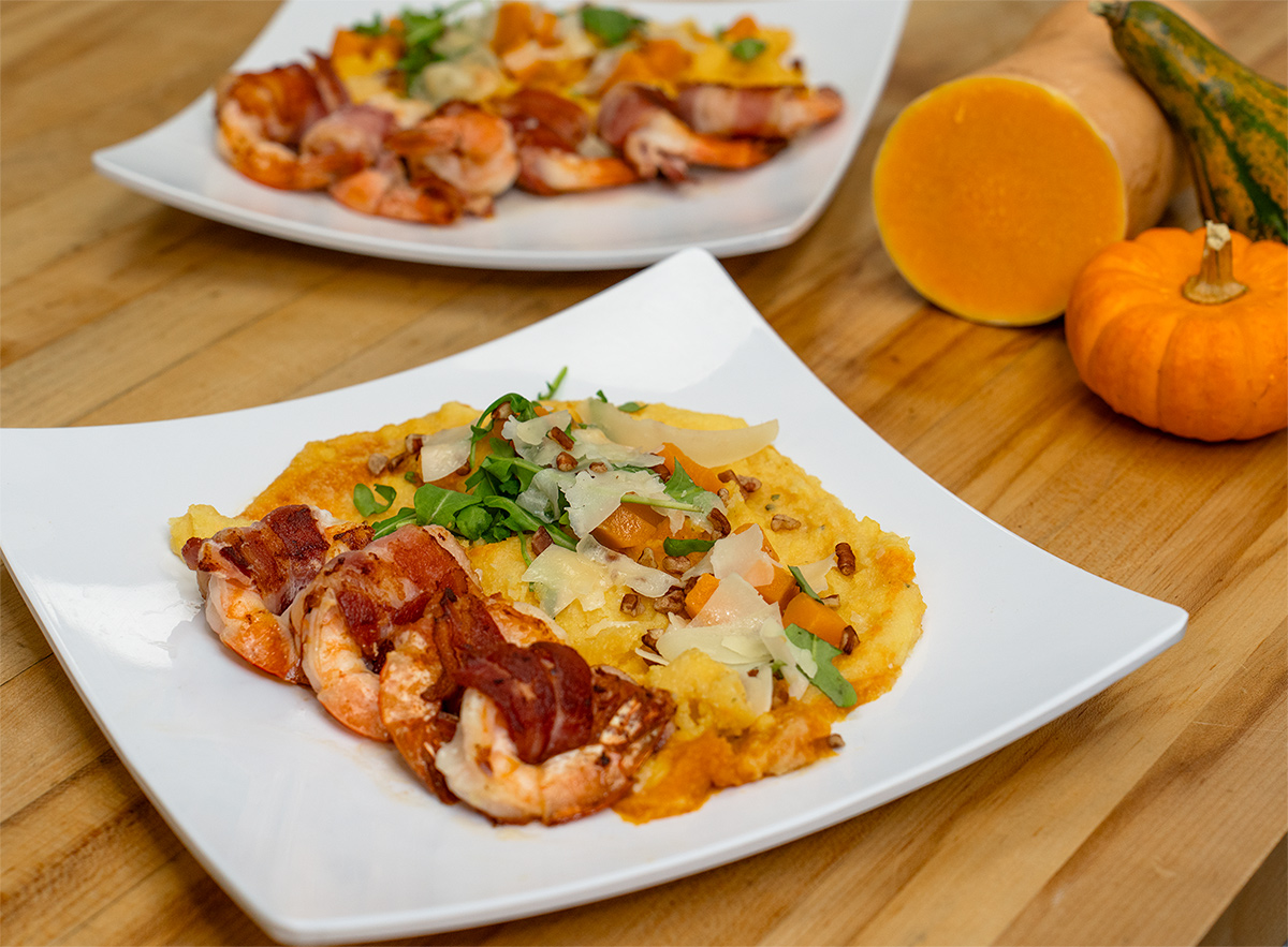 Accutemp Bacon Shrimp Polenta Recipe