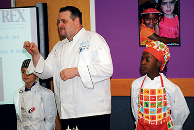 Ryan Conkjlin with Junior Chefs