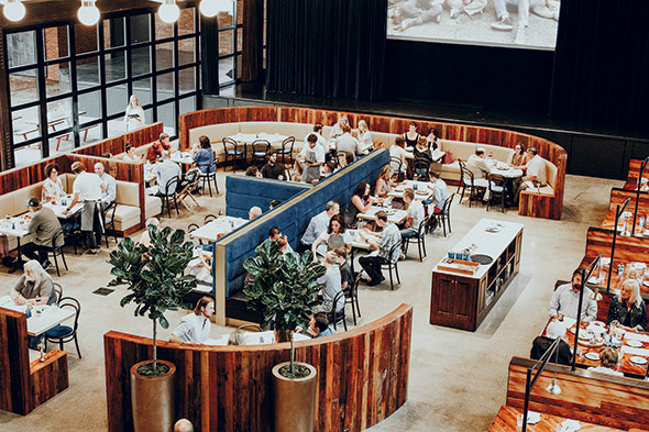 The Jones aerial view of dining room