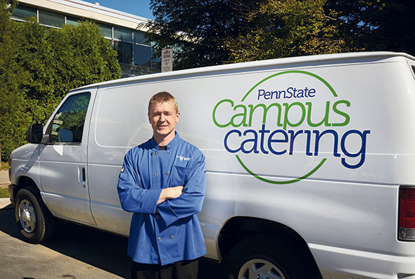 catering Penn State Kroboth with delivery truck