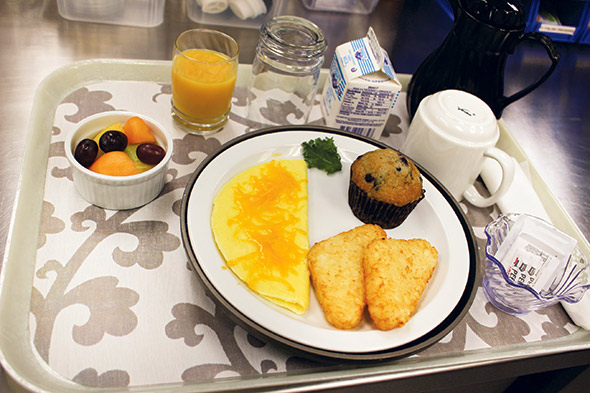 hospital food tray