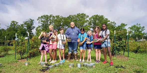 Camp Southern Ground Collins with campers in garden 2