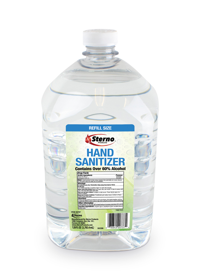 Sterno hand sanitizer