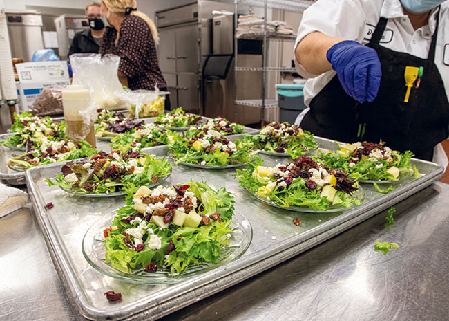 College And Universities UND plated salads for catering