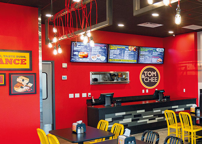 Tom and Chee order counter