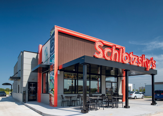 drive thru Schlotzskys Derby Exterior Daytime