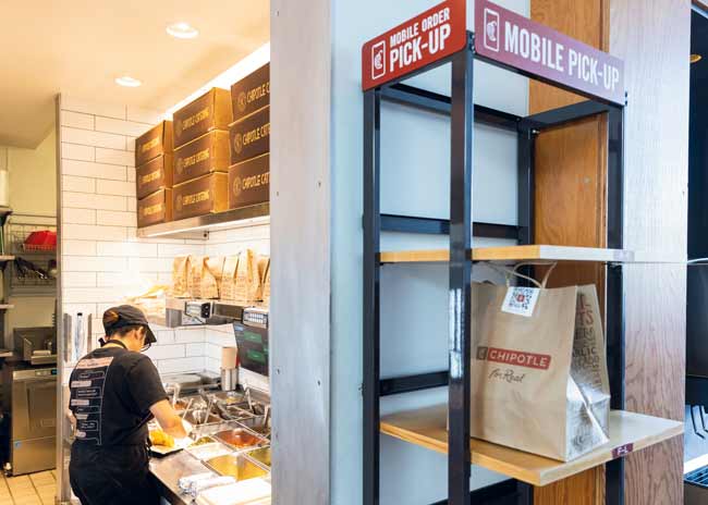 functional Chipotle Shelves