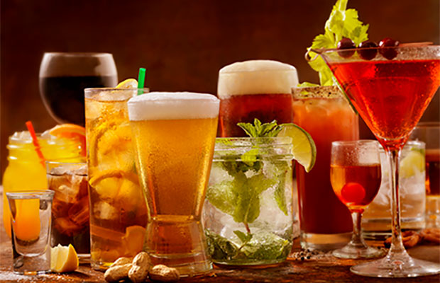 A variety of cocktails